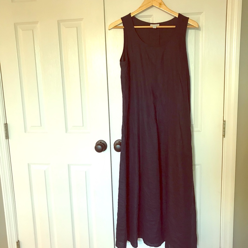 Navy linen maxi dress from J.Jill